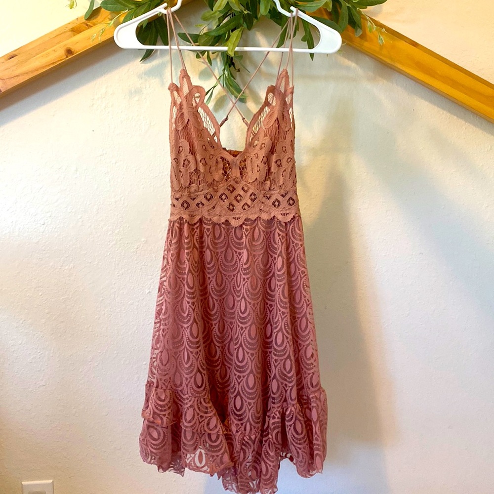 FP one boho mini dress size small